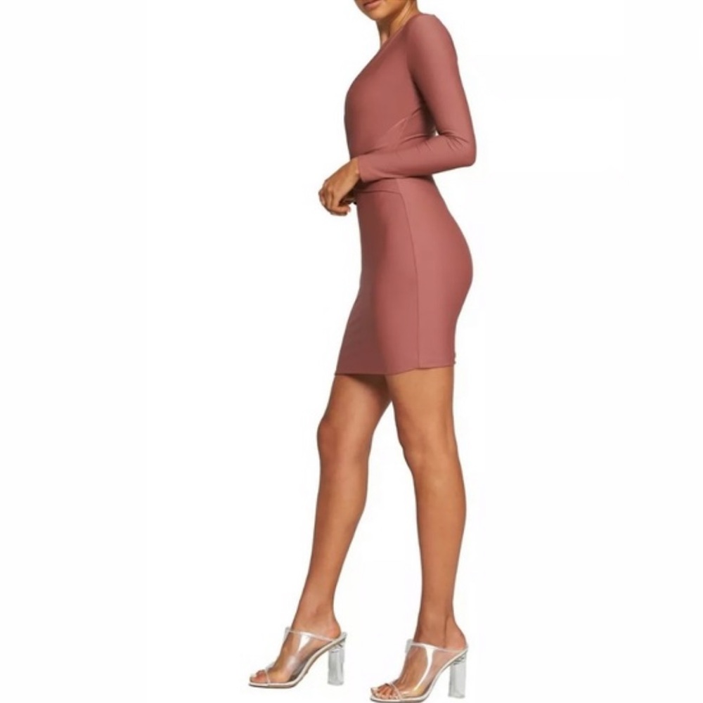 NWT Tiger Mist Over Under Dress Rose Nude Pink Mini XS - Picture 5 of 5